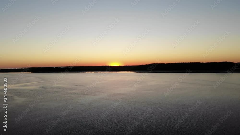 sunset over the river sunset over the river