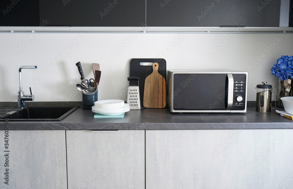 Minimalism. Modern high-tech style kitchen. Minimalism. Modern high-tech style kitchen.