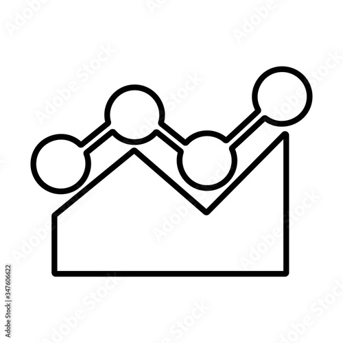 Business analytics icon. Statistics, financial charts. Revenue graph symbol.