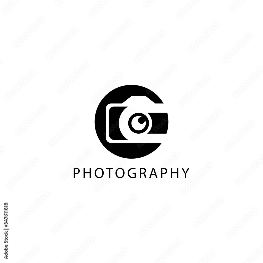 Obraz premium Camera photography icon vector logo design