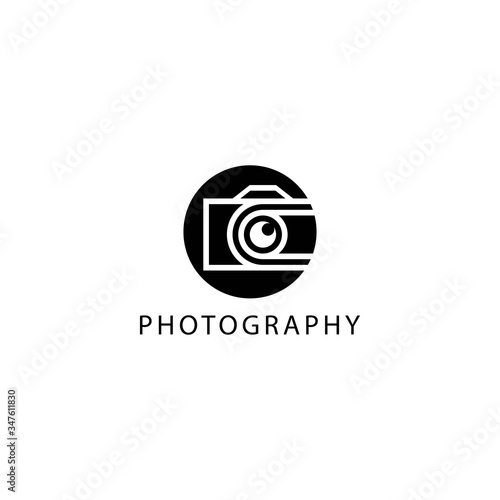 Camera photography icon vector logo design