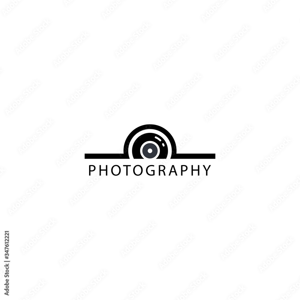 Fototapeta premium Camera photography icon vector logo design