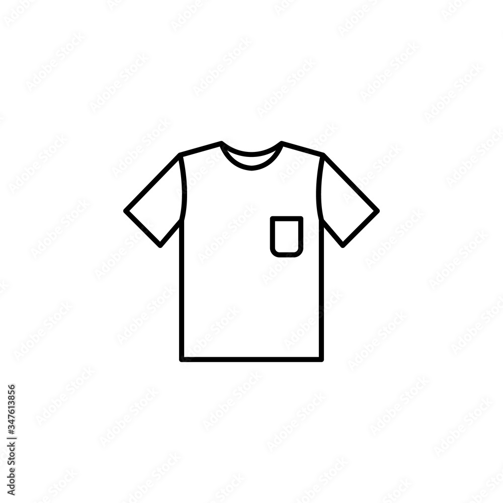 t-shirt line illustration icon on white background t-shirt line illustration icon on white background