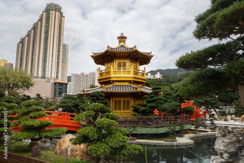 Golden Pagoda at Nan Lian Garden  Hong Kong