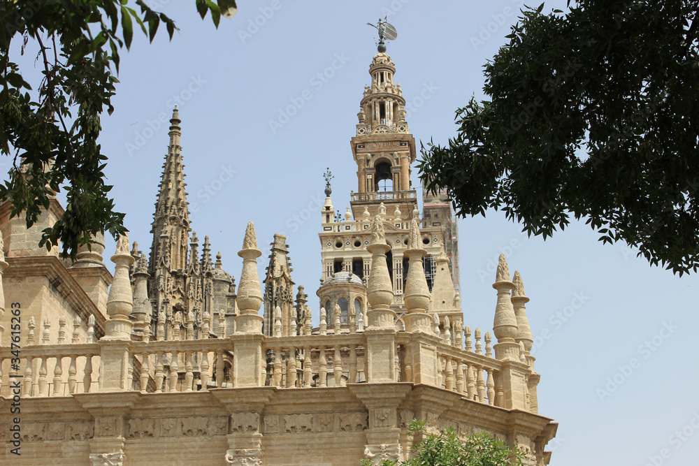 Giralda tower in Seville, bell tower of the cathedral