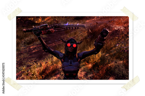 Foto Nizhny Novgorod, Russia - may 5, 2020: Fallout 76 game illustrative edition
