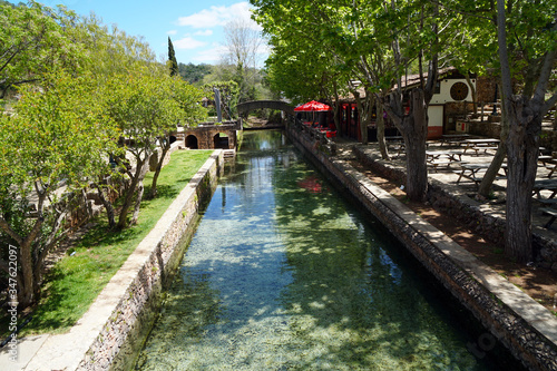 river beach in the traditional village of Alte in the backcountry of Algarve