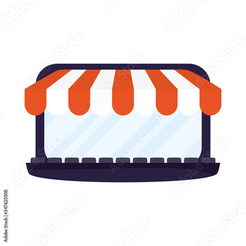 laptop computer with parasol store