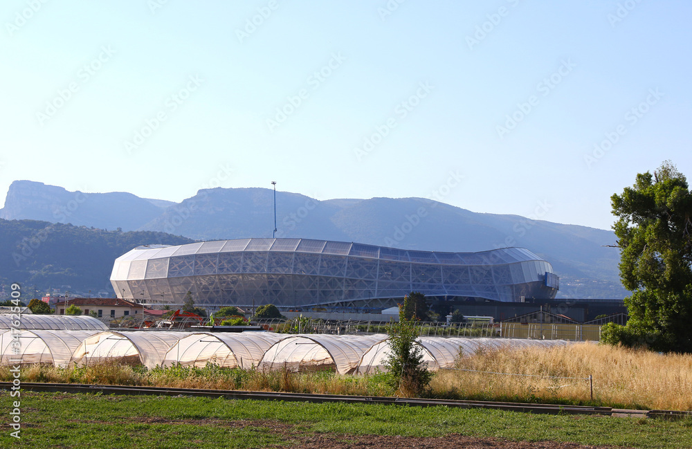 Nice France June 22 16 Exterior View Of Allianz Riviera Stade De Nice Stadium Stock Photo Adobe Stock