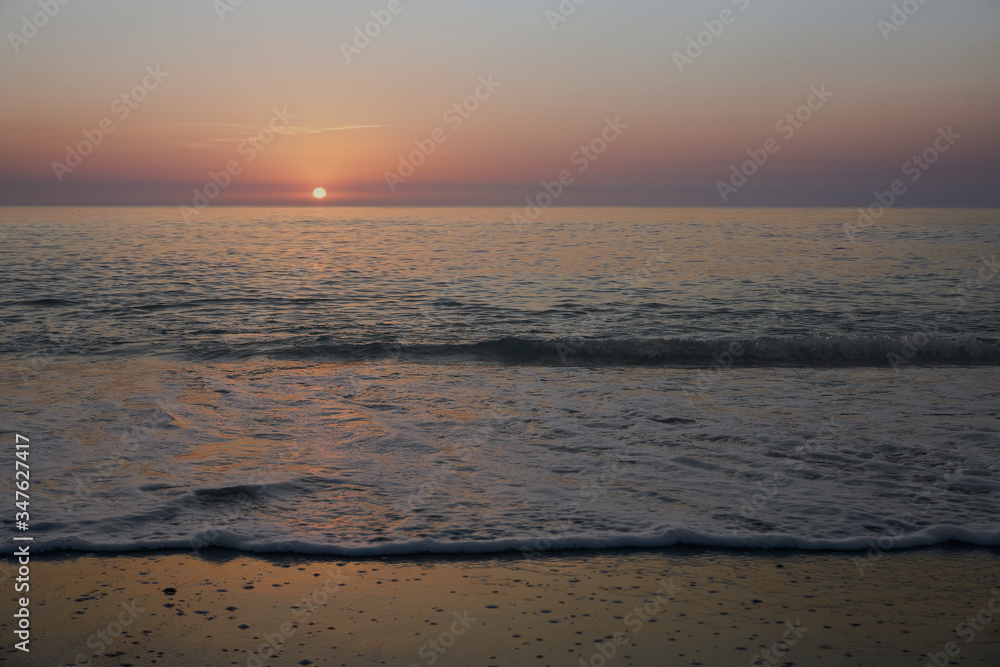 Sunrise in the mediterranean sea