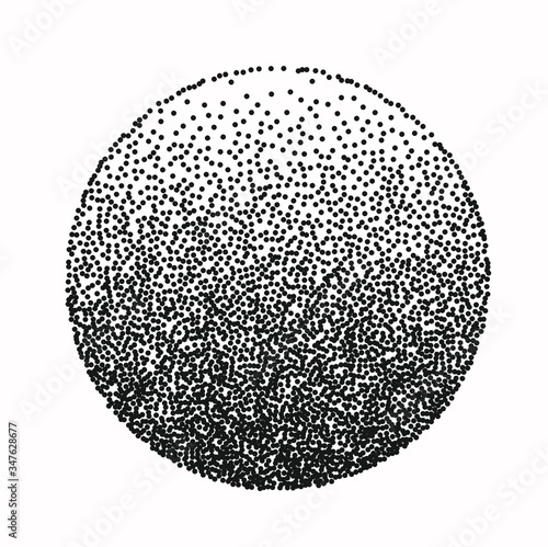 Abstract 3d sphere made of dots