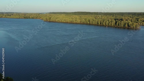 River traffic on the Mississippi, Muscatine, Iowa, USA photo