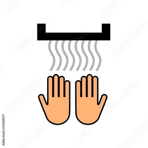 Vector hand dryer icon
