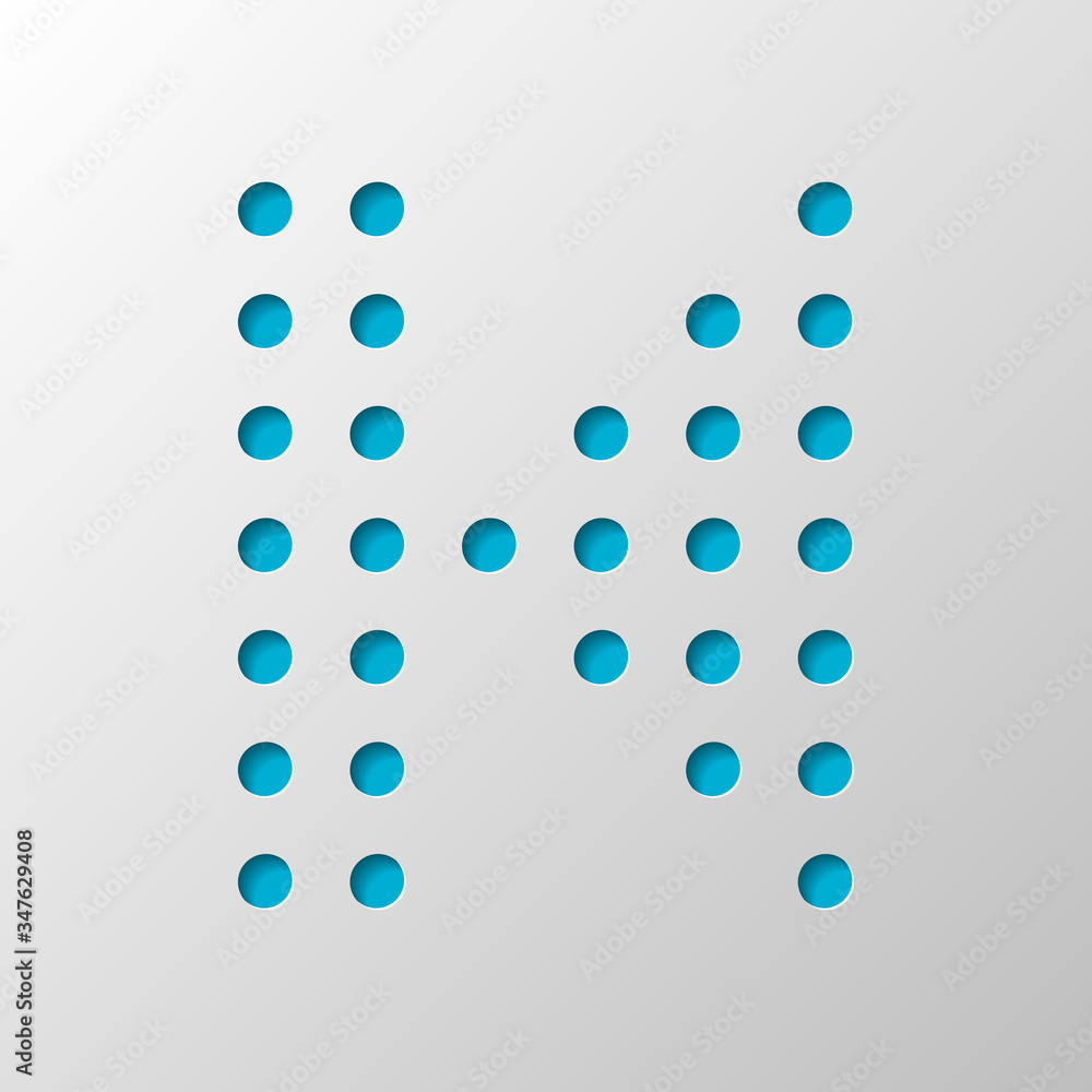 Digital dotted rewind music symbol. Paper design. Cutted symbol with shadow Digital dotted rewind music symbol. Paper design. Cutted symbol with shadow