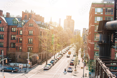 Empty streets in West Village at New York Manhattan, USA