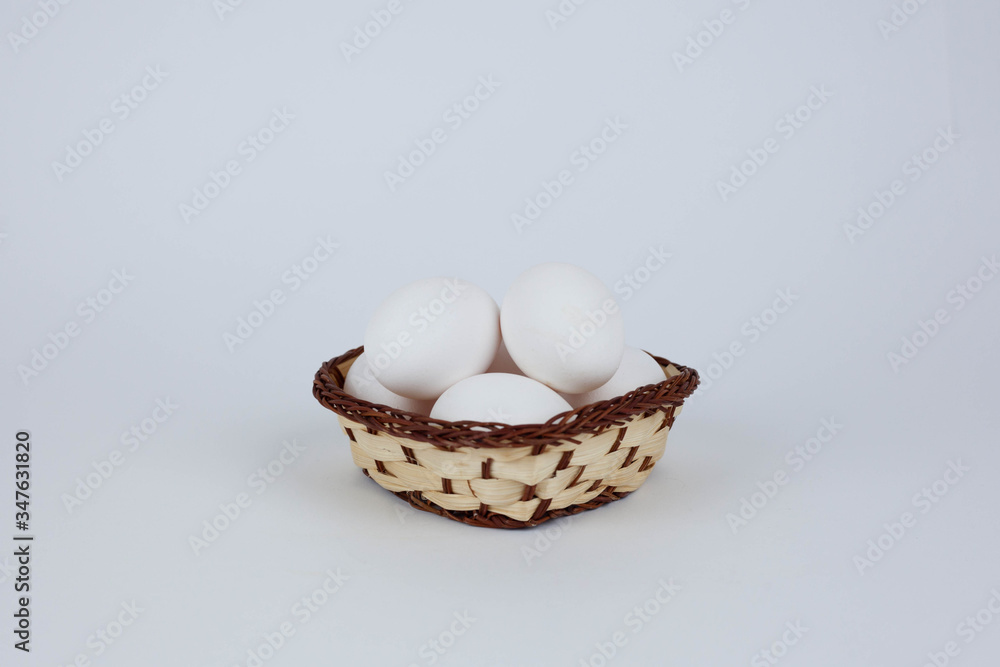 White Eggs With White Background White Eggs With White Background