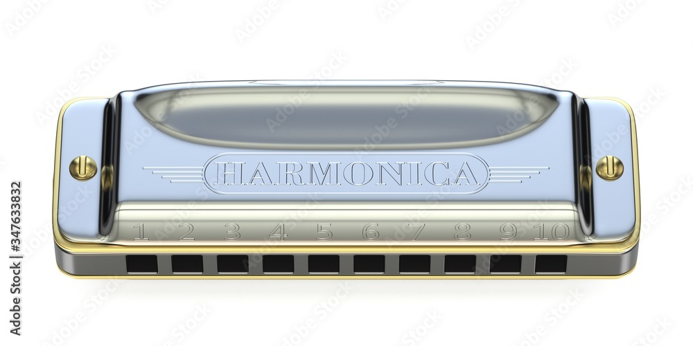 Diatonic harmonica 3D Stock Illustration | Adobe Stock