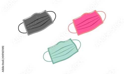 colorful masking medicine vector
