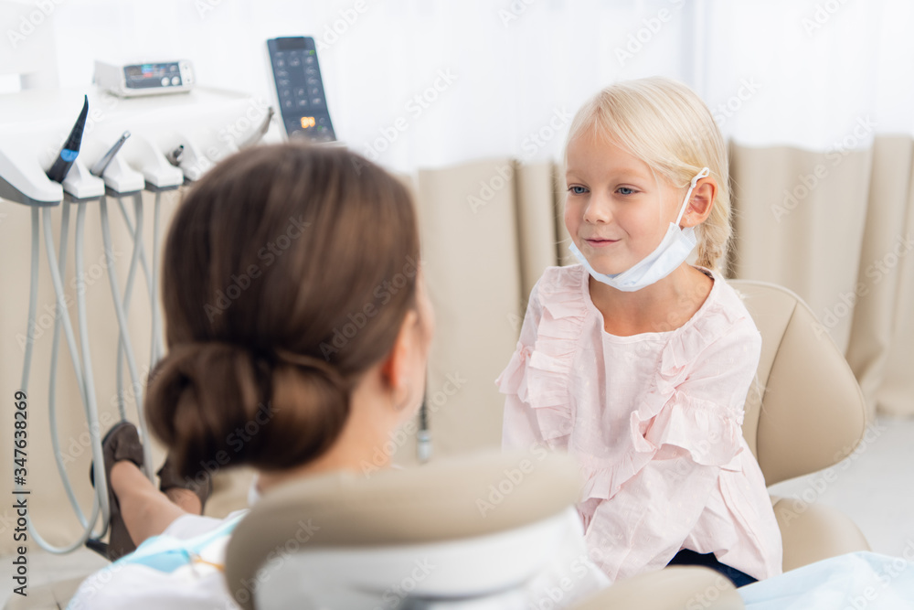 Little female child at the dentist's checkup Little female child at the dentist's checkup