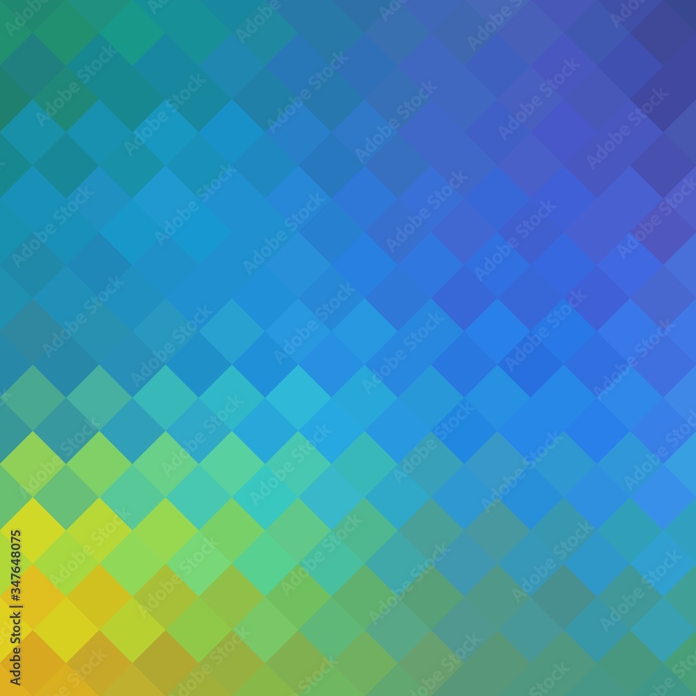 Blue green yellow gradient mosaic background. Blue green yellow gradient mosaic background.