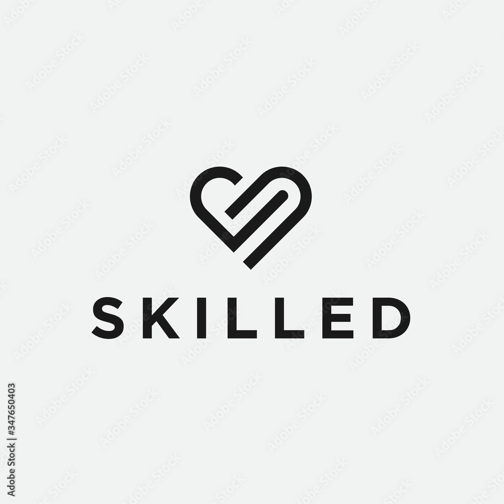 letter S love logo. love vector letter S love logo. love vector
