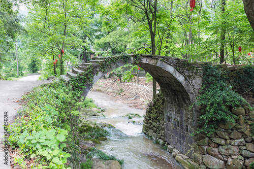 beautiful ancient stone arch bridge