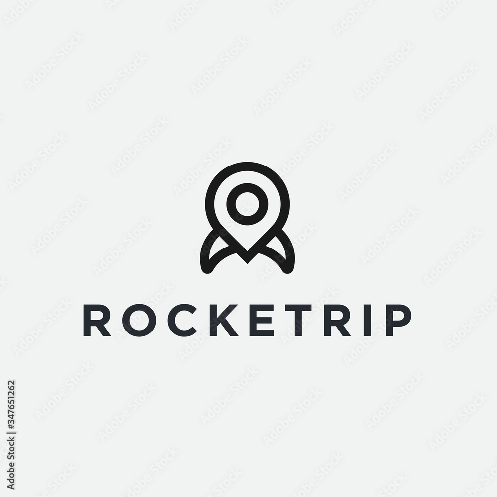 Obraz premium Rocket logo / space travel vector