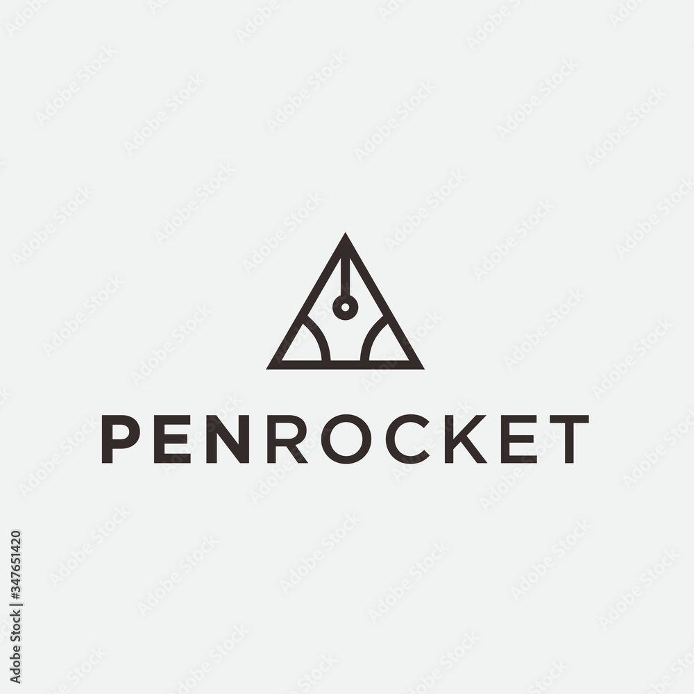 rocket pen logo / space vector / rocket doc logo rocket pen logo / space vector / rocket doc logo