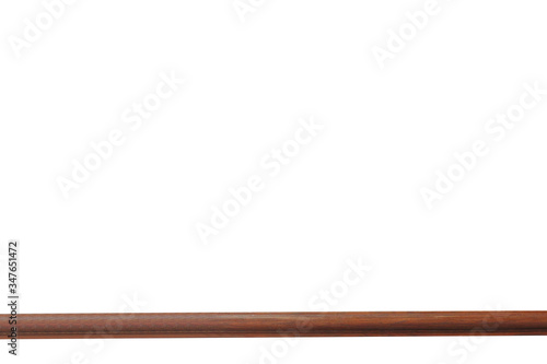 Wood shelf isolated on white background, There is a clipping path.