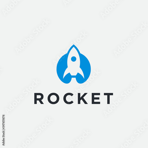 Rocket logo / space vector