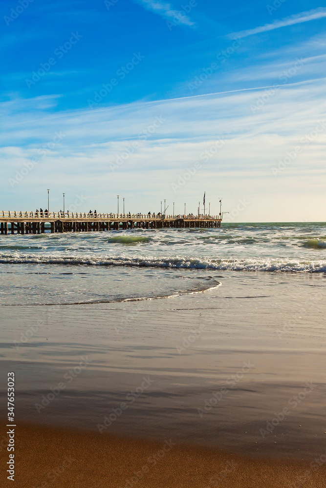 forte dei marmi pier view on sunset