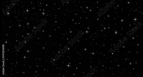 Black and white star background  white stars in the black sky  starry sky  universe  outer space  astronomy  science