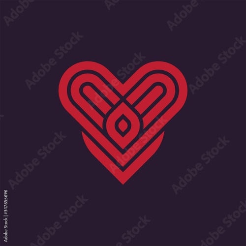 Heart logo vector design