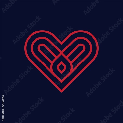 Heart logo vector design