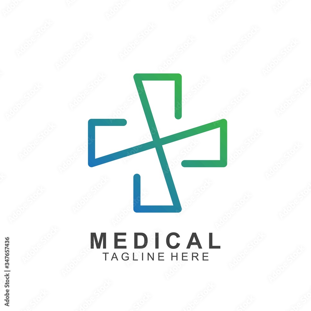 Health logo template design.Medical Cross logo design Health logo template design.Medical Cross logo design
