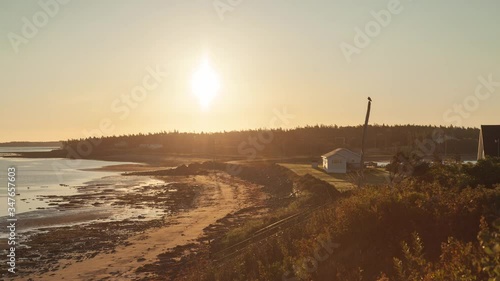 Nova Scotia, Caribou Island beach Sunrise TIME-LAPSE
