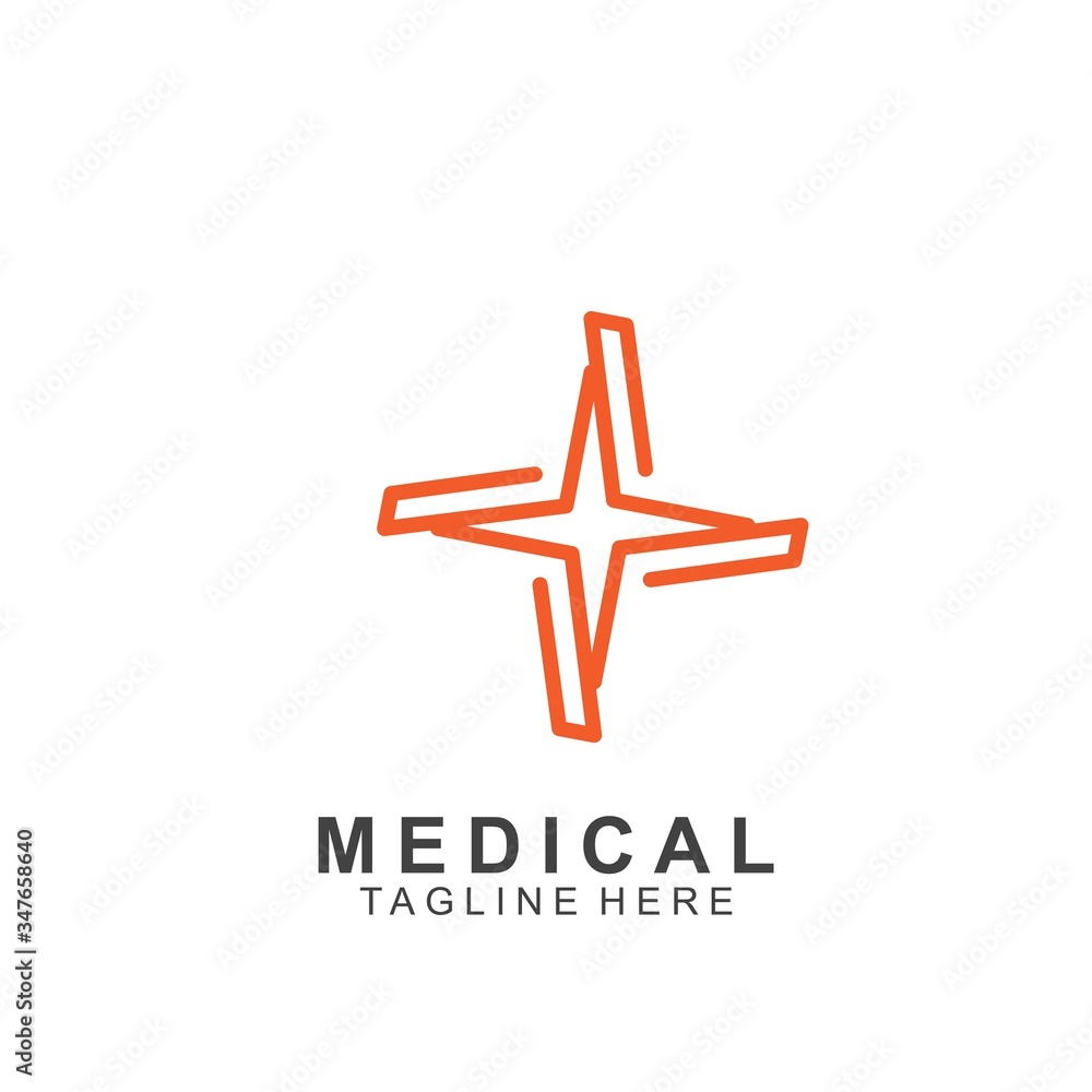 Health logo template design.Medical Cross logo design Health logo template design.Medical Cross logo design