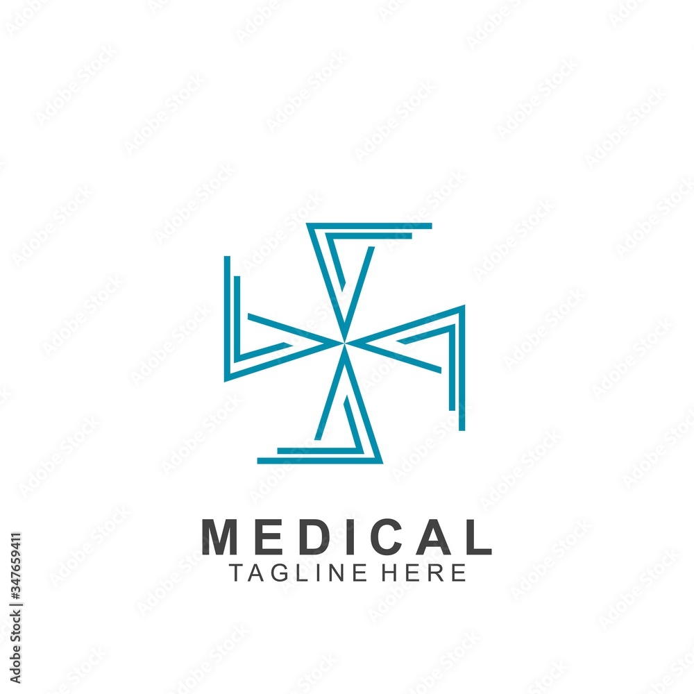 Health logo template design.Medical Cross logo design Health logo template design.Medical Cross logo design