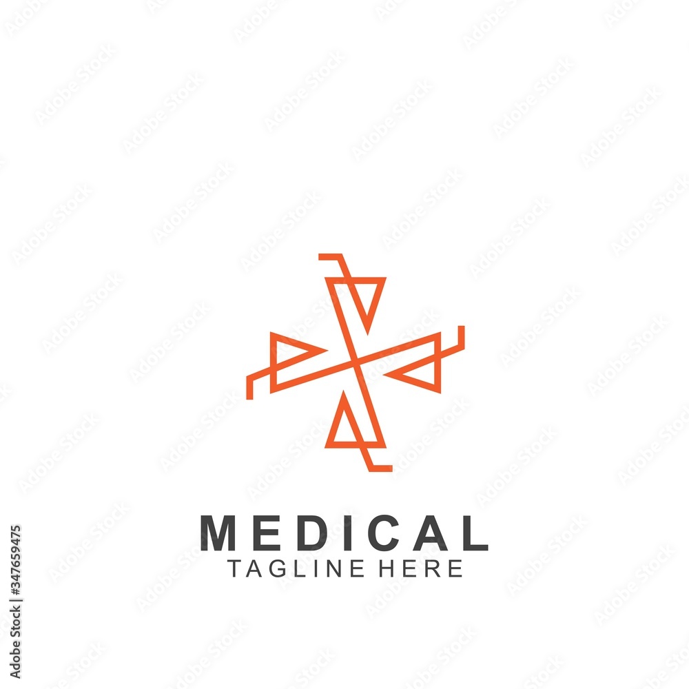 Health logo template design.Medical Cross logo design Health logo template design.Medical Cross logo design