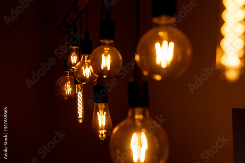 
Nice edison orange light bulbs