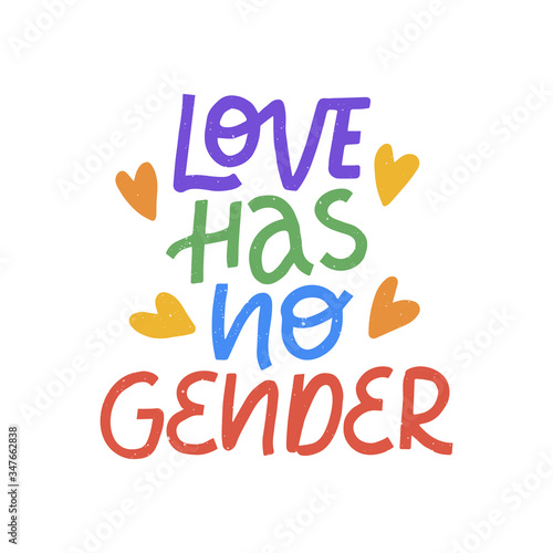 LGBT vector illustration. Hand drawn lettering phrase. Gay concept.