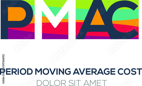 Creative colorful logo ,Pmac mean (period moving average cost) 