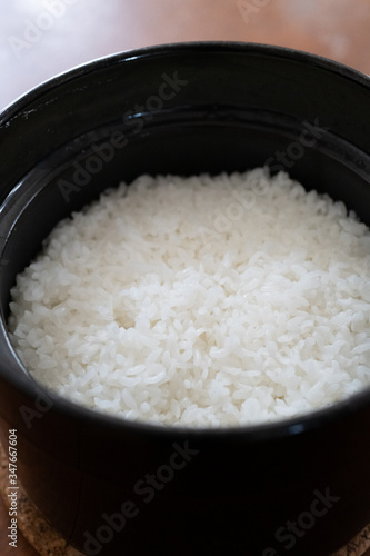 自宅の土鍋で炊く白米　炊き立てご飯
