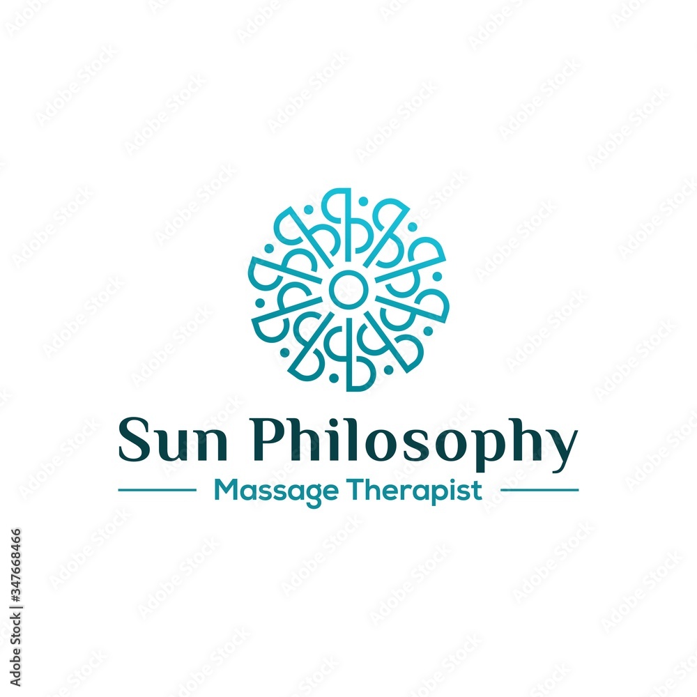 S logo or SP or PS logo initial letter combine with sun icon