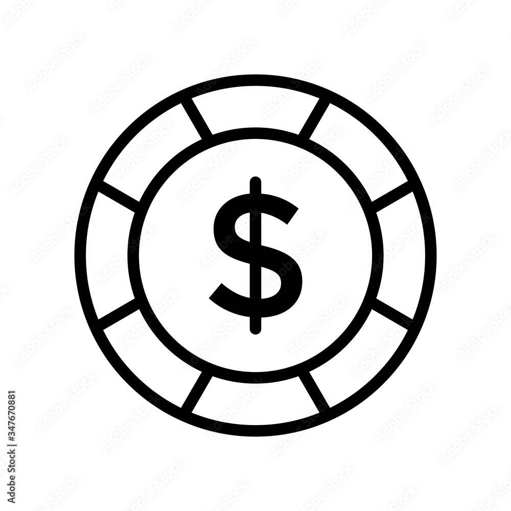 poker chip icon design vector template poker chip icon design vector template
