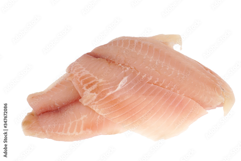 fresh raw tilapia fish fillet isolated on white background fresh raw tilapia fish fillet isolated on white background