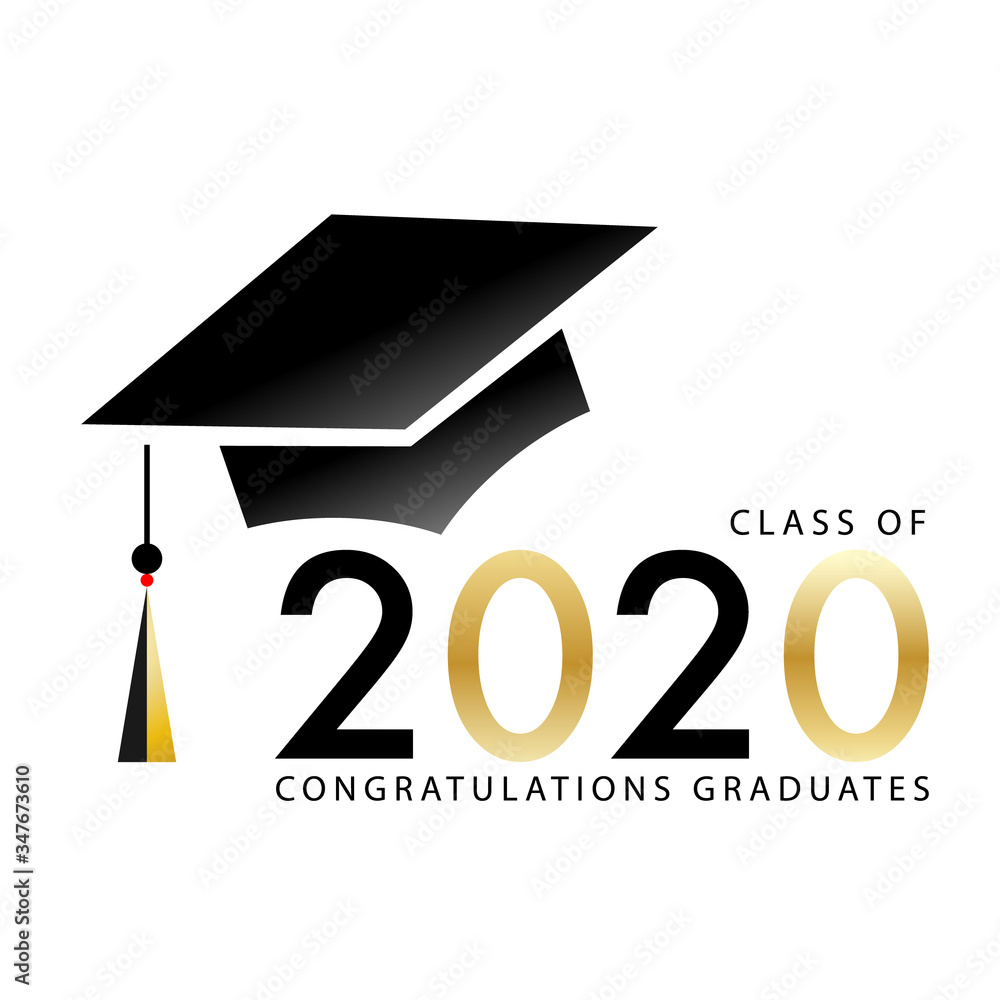 Class Of 2020 Congratulations Graduates Class 2020 Template For Graduation Designisolated On 