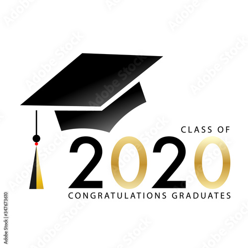 Class of 2020. Congratulations Graduates Class 2020. Template for graduation design.isolated on white background ,Vector illustration EPS 10