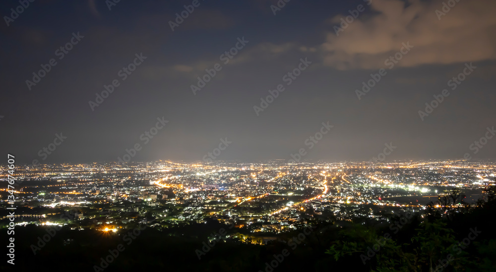 Beautiful cityscape night view wallpaper background