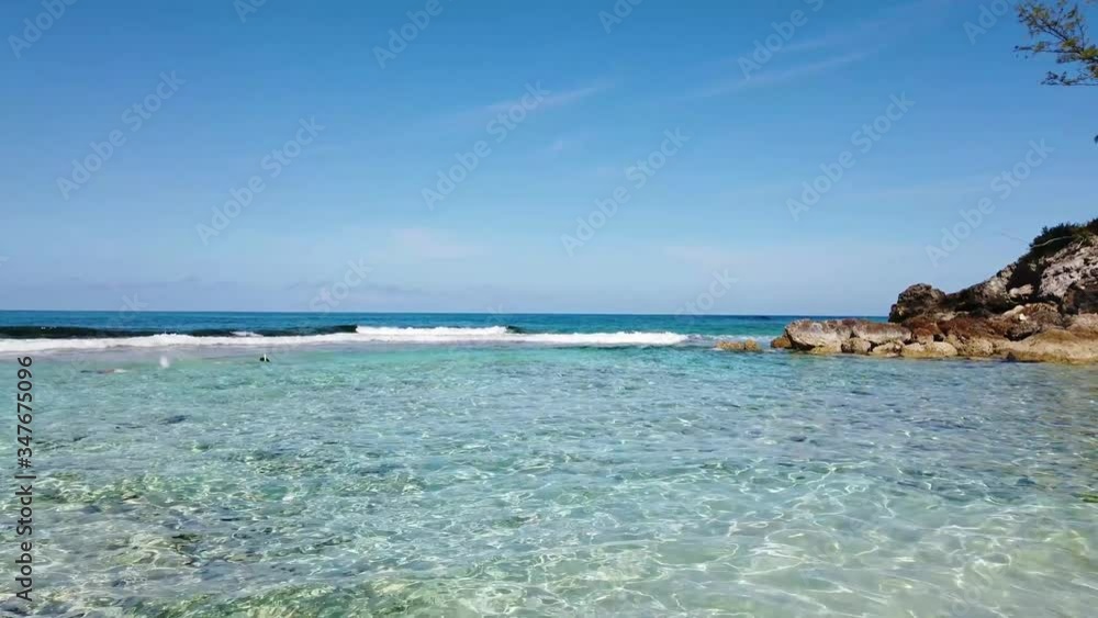 luxury beach resort view in Bahamas